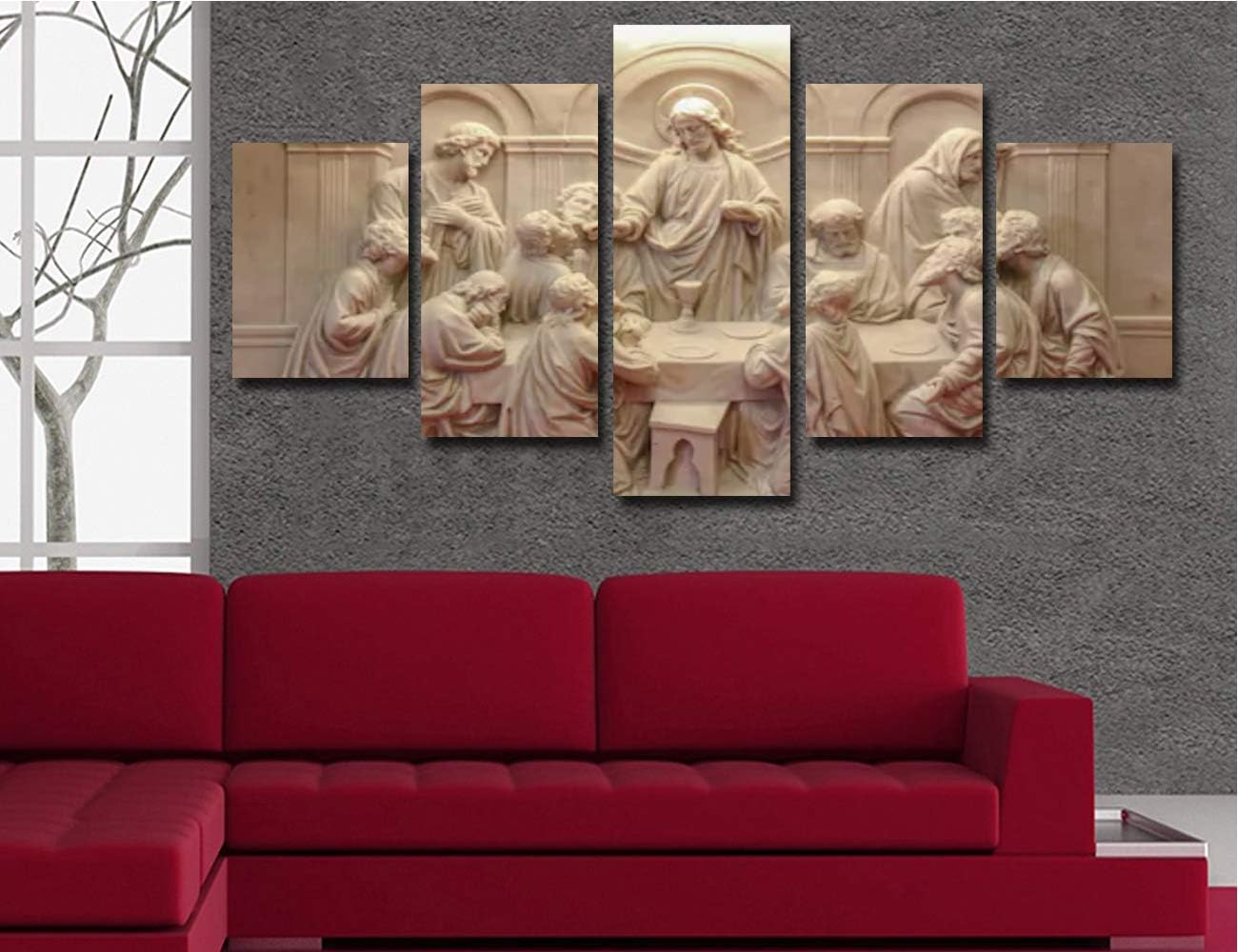 The 5-Piece Last Supper Modern Christian Wall Art